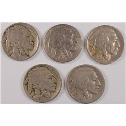 (5) 1925-S BUFFALO NICKEL
