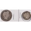 Image 1 : 1914 BARBER DIME VF & 1892 BARBER QUARTER GOOD