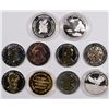 Image 1 : PRIVATE MINT COMMEMORATIVE COINS - 10 COINS TOTAL