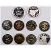 Image 2 : PRIVATE MINT COMMEMORATIVE COINS - 10 COINS TOTAL
