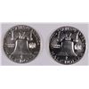 Image 2 : 1958 AND 1962 GEM PROOF FRANKLIN HALF DOLLARS