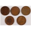 Image 2 : (5) LINCOLN CENTS (09, 10-S, 11-D, 12-D, 12-S)