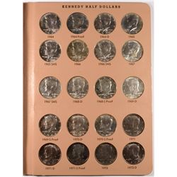 PARTIAL SET OF KENNEDY HALF DOLLARS (1964-85-S) INCLUDING PROOF'S