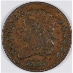1825 HALF CENT AU-50