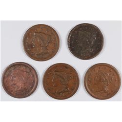 (5) LARGE CENTS (45, 51, 52, 53, 54)