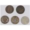 Image 2 : (5) SEATED DIMES (40-O, 56, 57, 73, 87)
