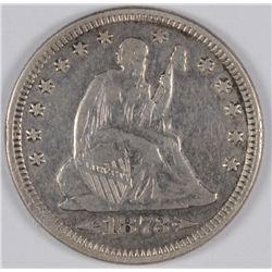 1873 SEATED QUARTER XF-40