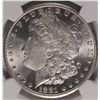 Image 2 : 1881-CC MORGAN DOLLAR NGC MS-63