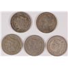 Image 1 : (5) 1865 THREE CENT NICKELS