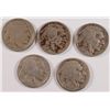 Image 1 : (5) BUFFALO NICKELS (17, 17-D, 17-S, 18, 18-D)