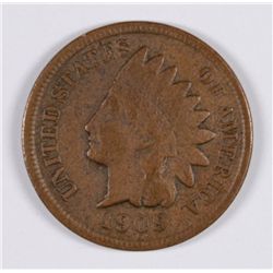 1909-S INDIAN HEAD CENT, FINE, KEY DATE