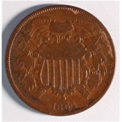 1864 TWO CENT SMALL MOTTO FINE