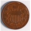 Image 1 : 1864 TWO CENT SMALL MOTTO FINE
