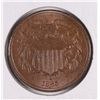 Image 1 : 1865 TWO CENT PIECE, MS64 RED / BROWN NICE TYPE COIN!