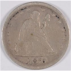 1875 20 CENT PIECE, VG/F