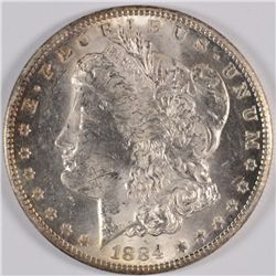 1884-CC MORGAN SILVER DOLLAR, MS-63+