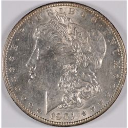 1901-S MORGAN SILVER DOLLAR, MS62 WHITE!
