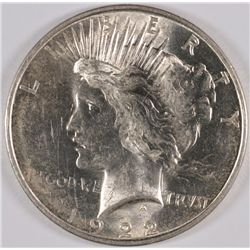 1922-D PEACE SILVER DOLLAR, MS-63 BLAST WHITE!