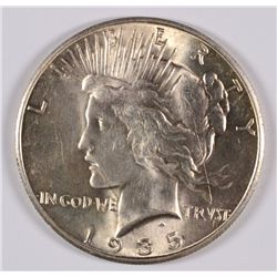 1935-S PEACE SILVER DOLLAR, MS-64 WHITE