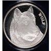 Image 1 : "WOLF" ON A BEAUTIFUL HIGH QUALITY ONE OUNCE .999 SILVER ART ROUND