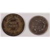 Image 2 : 1857 SEATED HALF DIME VG/F & 1890 SEATED DIME F