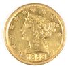 Image 1 : 1853-D $5 GOLD LIBERTY AU+