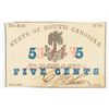 Image 1 : 1863 FIVE CENT STATE OF SOUTH CAROLINA