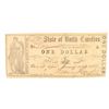 Image 1 : 1861 $1 STATE OF NORTH CAROLINA