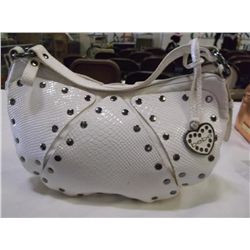 White Leather  BeBe Purse