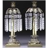 Image 1 : PAIR OF FRENCH GILT-BRONZE GIRANDOLE CANDLESTICKS, of columnar form, moulded with leaf and dart o...