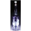 Image 1 : BOHEMIAN BLUE OVERLAID AND ETCHED GLASS DECANTER, finely engraved by A. Böhm, signed, with a pane...