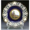Image 1 : MEISSEN CABINET PLATE, painted in colours on the centre with a panel of goat and cattle herders w...