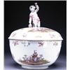 Image 1 : BERLIN LARGE BOWL AND COVER, of circular shape with domed cover, painted in colours with scenes o...