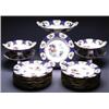 Image 1 : ENGLISH PORCELAIN DESSERT SERVICE, each piece painted on the centre with a colourful bouquet of g...