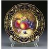Image 1 : ROYAL WORCESTER PLATE, painted on the centre in colours by William Bee, signed, with fruit and fl...