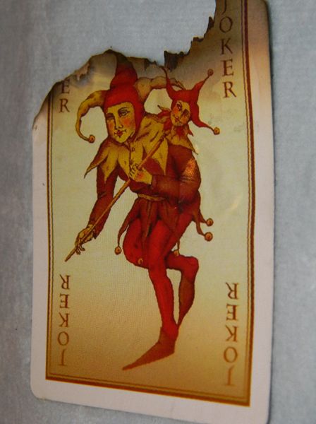 Batman Begins Prop Burned Joker Card Used By Heath Ledger Batman Begins Prop Burned Joker Card Used By Heath Ledger