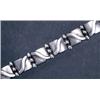 Image 1 : MEXICAN 940 GRADE SILVER BRACELET, formed as a serpentine line on rectangular links, maker : Hect...