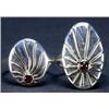 Image 1 : MATCHING PAIR OF MEN'S AND LADY'S CANADIAN STERLING SILVER RINGS, each overlain in gold with a st...