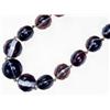 Image 1 : 14K YELLOW GOLD NECKLACE, set with a graduated row of 27 banded agate cabochons, l. 17" - 43.2 cm...