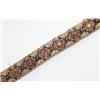 Image 1 : 18K YELLOW GOLD FILIGREE BRACELET, formed of square links separated by 12 full cut rubies (approx...