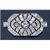 Image 1 : PLATINUM FILIGREE BRACELET SEGMENT, bezel set with a European cut diamond (approx. 0.80ct.) surro...