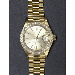 LADY'S ROLEX OYSTER PERPETUAL DATEJUST WRISTWATCH, WITH DATE, circa 1990; serial #E596828; refere...