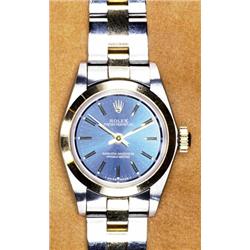 LADY'S ROLEX OYSTER PERPETUAL WRISTWATCH, recent; serial #T349113; reference #67183; automatic wi...