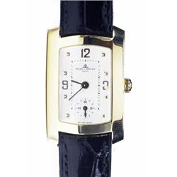 LADY'S BAUME & MERCIER WRISTWATCH, Hampton Milleis model; recent; quartz movement; gold hands, su...
