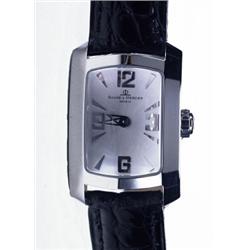 LADY'S BAUME & MERCIER WRISTWATCH, recent; quartz movement; stainless steel hands and applied Ara...