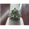 Image 1 : Emerald & diamond cocktail ring