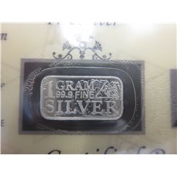 5 x 999 Silver bullion certified 2014 mintage bars.