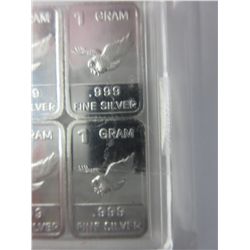 10 x .999 Silver American Eagle bars