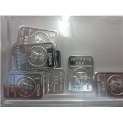 10 x .999 Silver Free Mason's All Seeing Eye bars