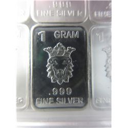 10 x .999 Silver Scottsdale lion head bars